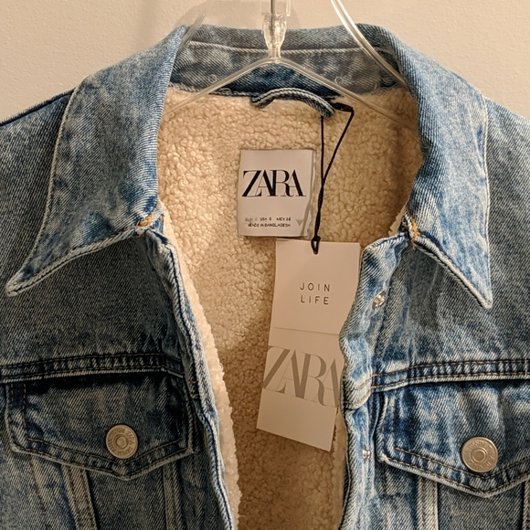 Zara Fleece Lined Denim jacket - Picture 14 of 15